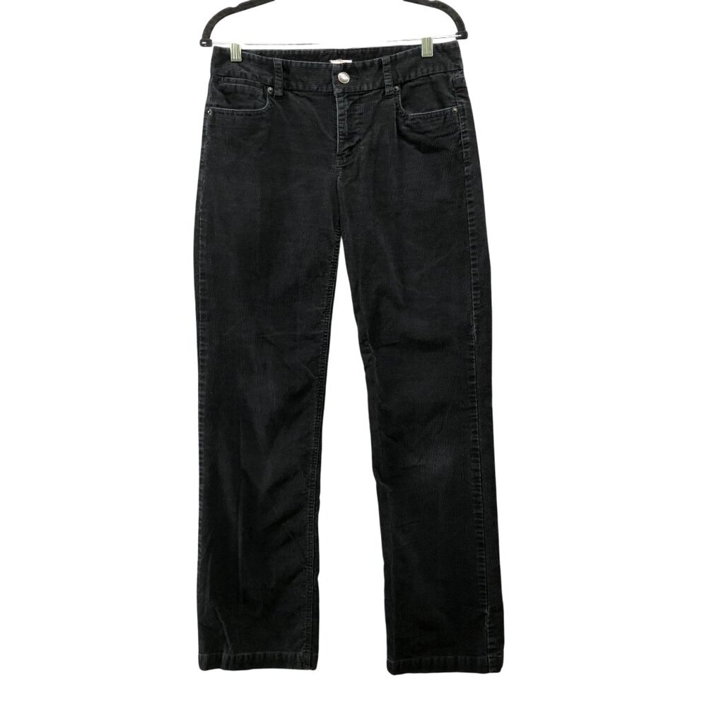 J. Crew Corduroy Bootcut Pants Womens 29R Black Stretch Low Rise 5 Pocket